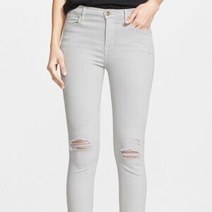 Frame Denim Le high skinny rip distressed jeans in putty size 26